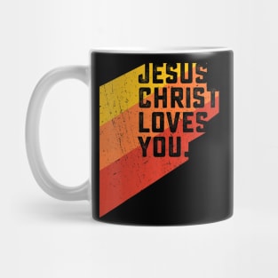 Vintage Jesus Christ Loves You Mug